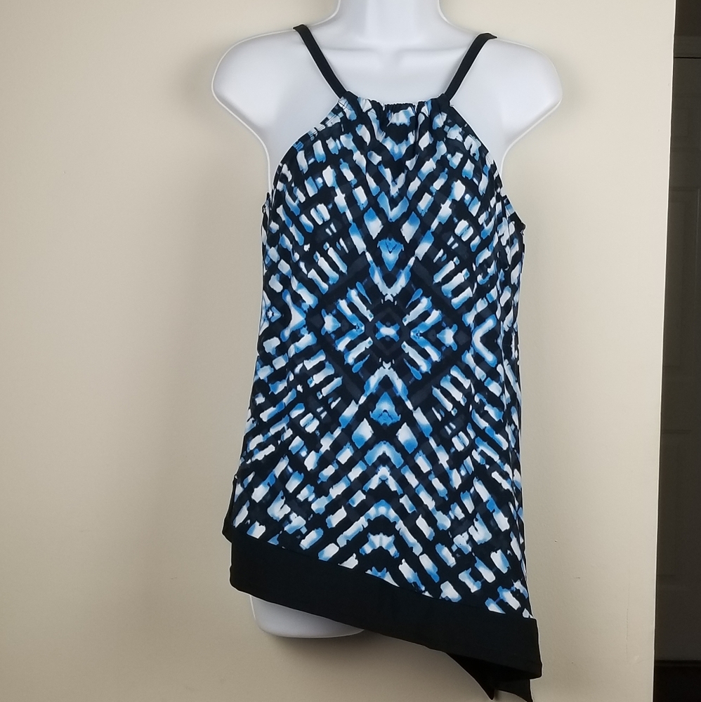 Coastal Blue Control Tankini top